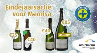 Champagneflessen voor eindejaarsactie Memisa