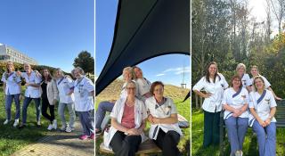 Teamfoto's diabetescentrum met artsen en verpleegkundigen