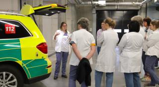 Verschillende collega's krijgen een rondleiding op spoed
